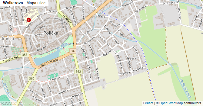 Wolkerova - mapa ulice