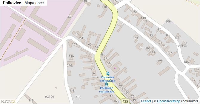 Polkovice - mapa obce