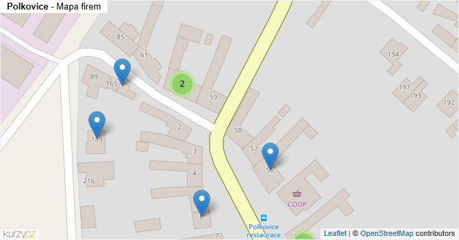 Polkovice - mapa firem