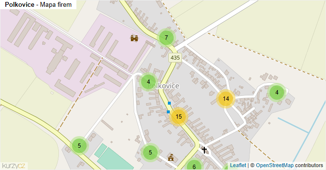Polkovice - mapa firem