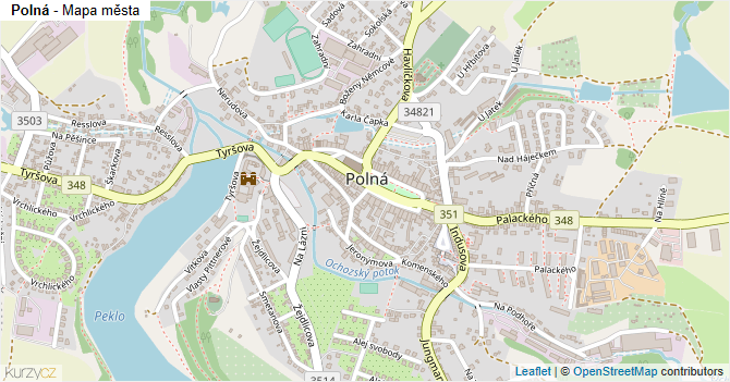 Polná - mapa města