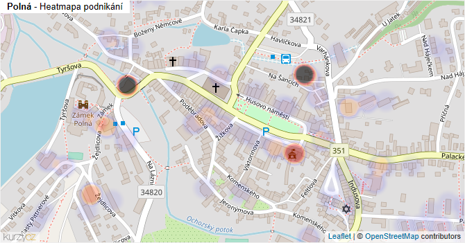 Polná - mapa podnikání