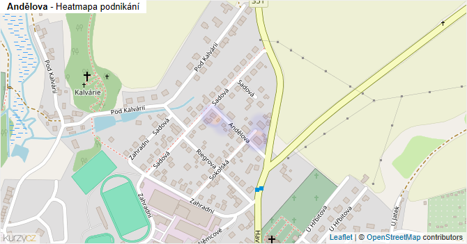 Andělova - mapa podnikání