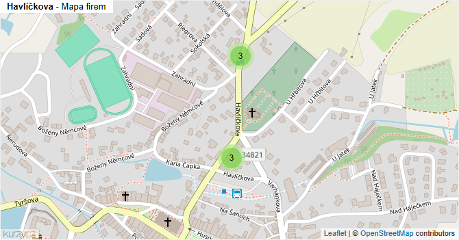 Havlíčkova - mapa firem