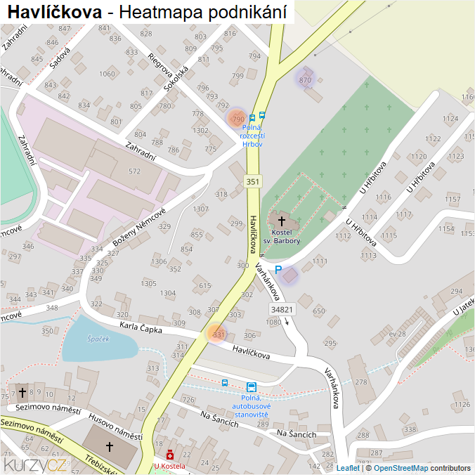 Mapa Havlíčkova - Firmy v ulici.