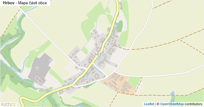 Hrbov - mapa části obce