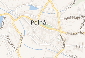 Husovo náměstí v obci Polná - mapa ulice