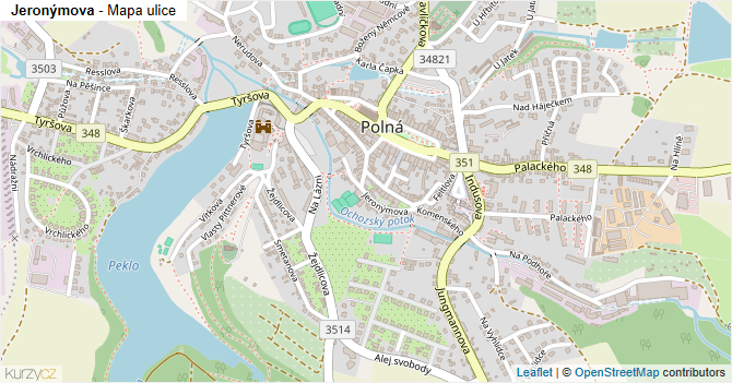 Jeronýmova - mapa ulice