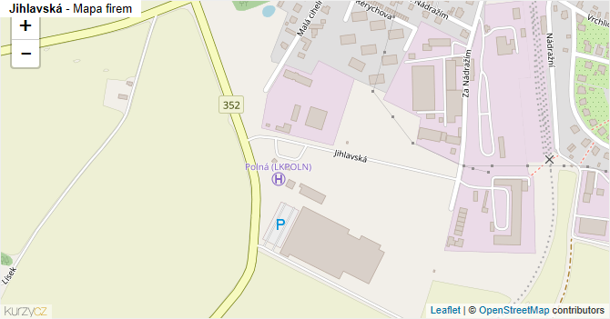 Jihlavská - mapa firem