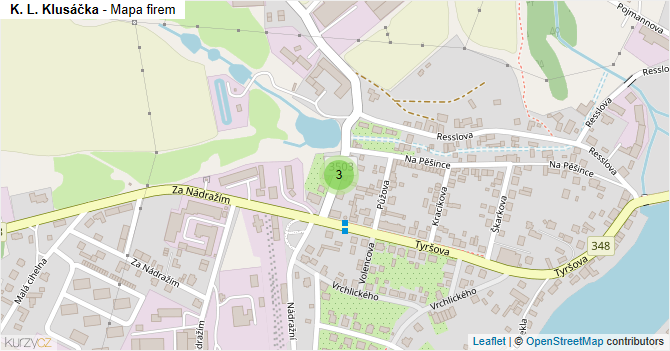 K. L. Klusáčka - mapa firem