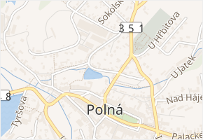Karla Čapka v obci Polná - mapa ulice