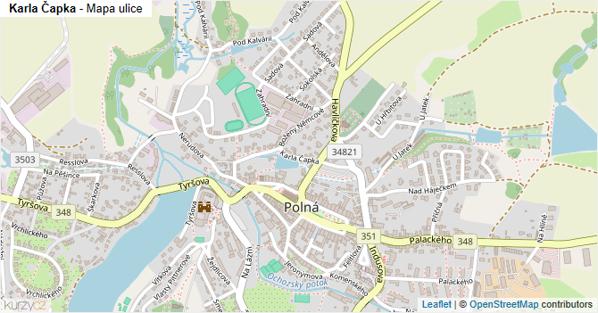 Karla Čapka - mapa ulice