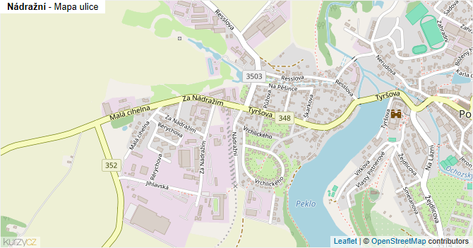 Nádražní - mapa ulice