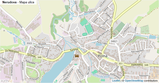 Nerudova - mapa ulice