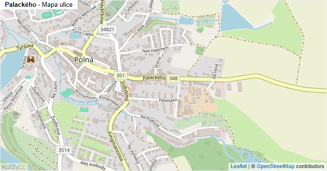 Palackého - mapa ulice