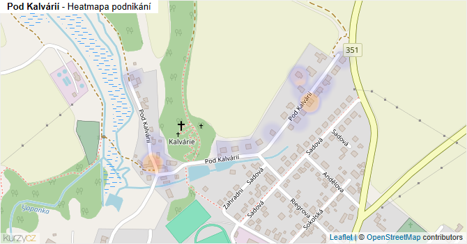 Pod Kalvárií - mapa podnikání