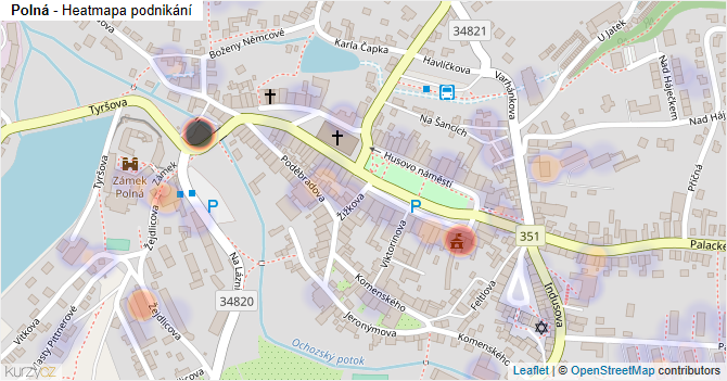 Polná - mapa podnikání