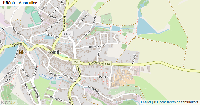 Příčná - mapa ulice