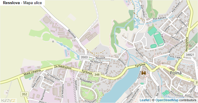 Resslova - mapa ulice