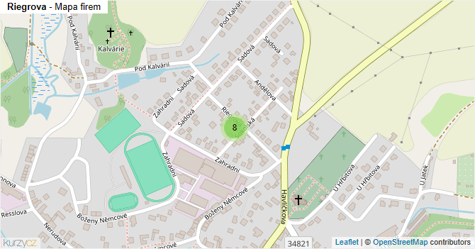 Riegrova - mapa firem