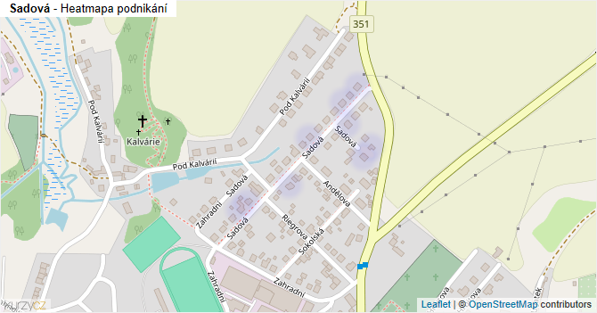 Sadová - mapa podnikání