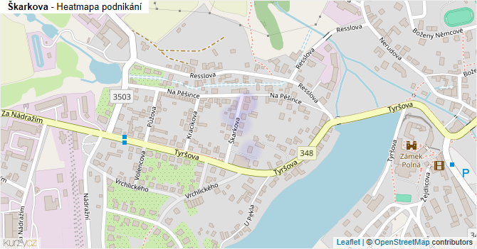 Škarkova - mapa podnikání