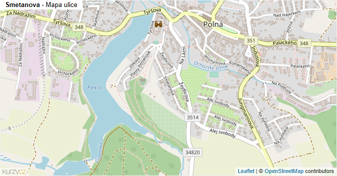 Smetanova - mapa ulice