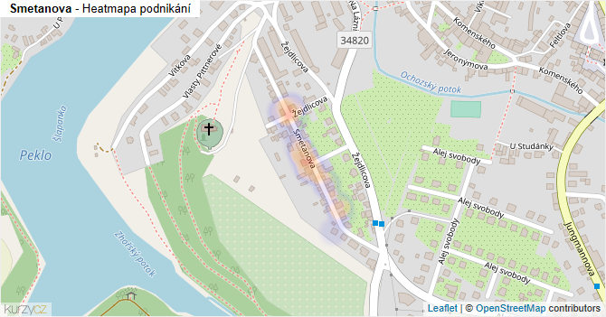 Smetanova - mapa podnikání