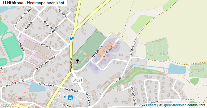 U Hřbitova - mapa podnikání