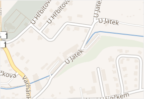 U Jatek v obci Polná - mapa ulice