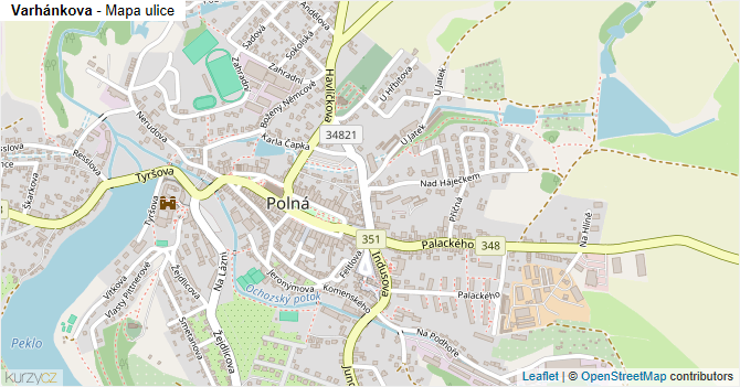 Varhánkova - mapa ulice