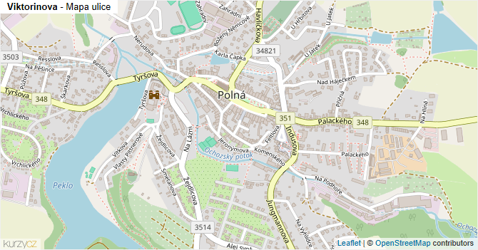 Viktorinova - mapa ulice