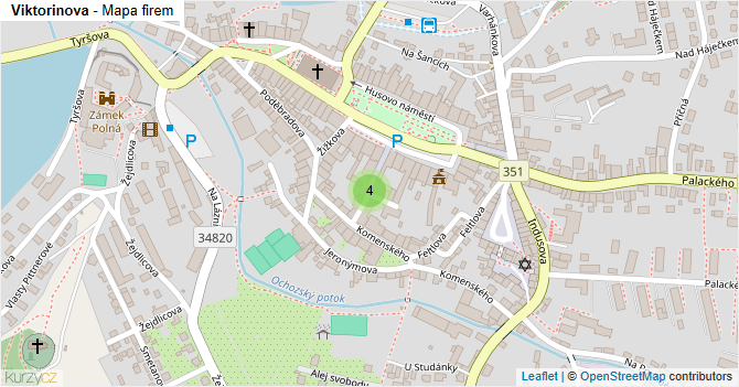 Viktorinova - mapa firem