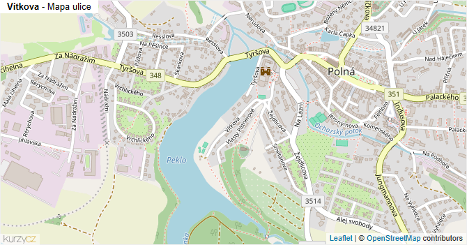 Vítkova - mapa ulice