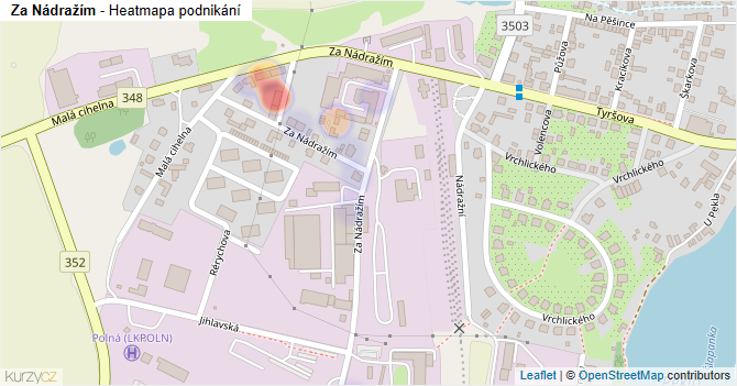 Za Nádražím - mapa podnikání