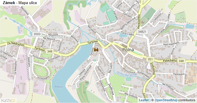Zámek - mapa ulice