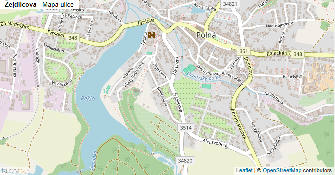 Žejdlicova - mapa ulice