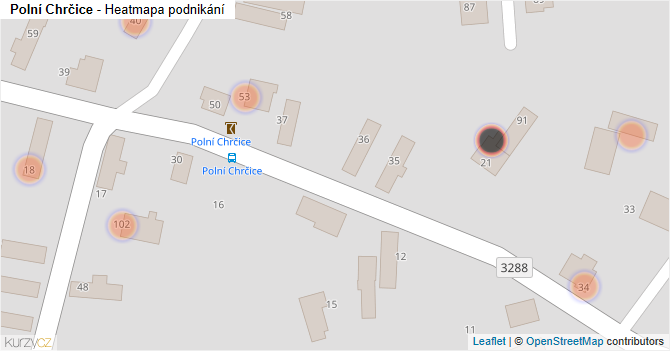 Polní Chrčice - mapa podnikání