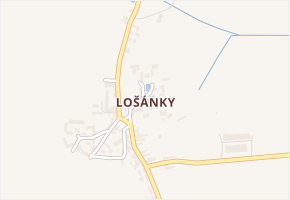 Lošánky v obci Polní Voděrady - mapa ulice