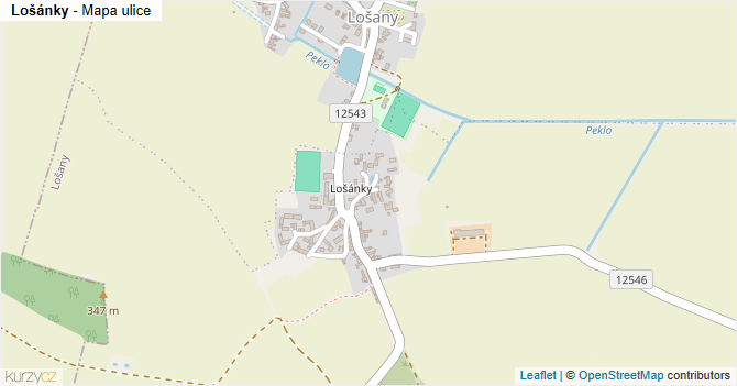 Lošánky - mapa ulice