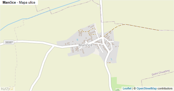 Mančice - mapa ulice