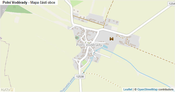 Polní Voděrady - mapa části obce