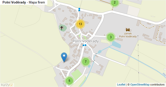 Polní Voděrady - mapa firem