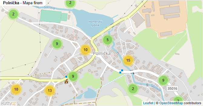 Polnička - mapa firem