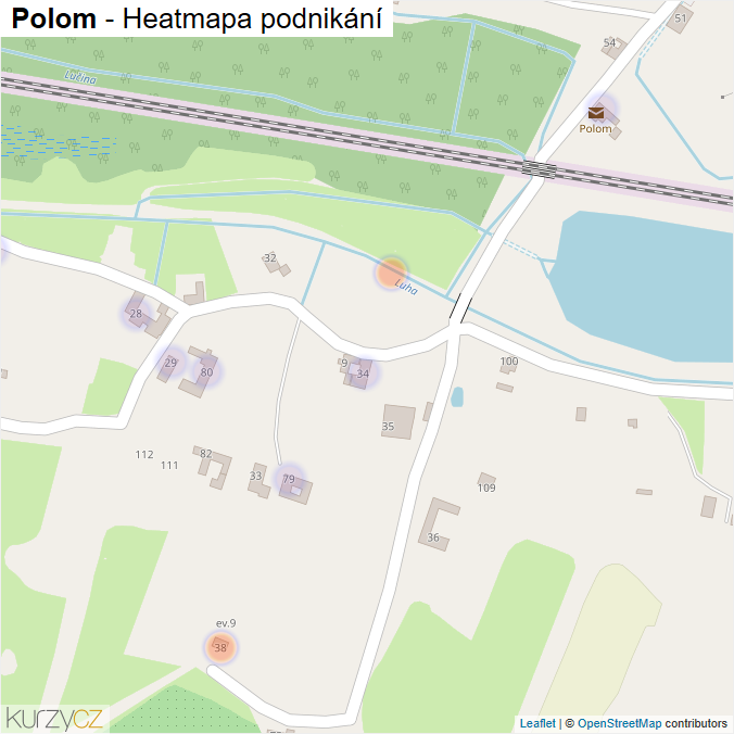 Mapa Polom - Firmy v části obce.