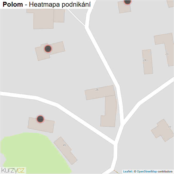 Mapa Polom - Firmy v obci.
