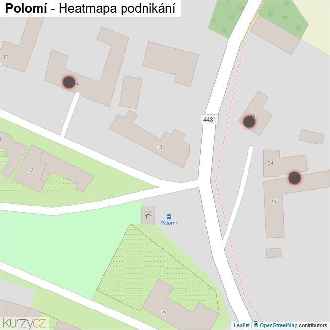 Mapa Polomí - Firmy v obci.