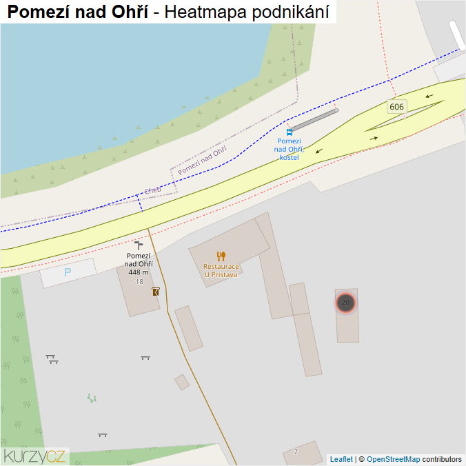 Mapa Pomezí nad Ohří - Firmy v obci.
