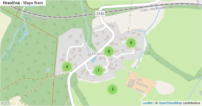 Hraničná - mapa firem
