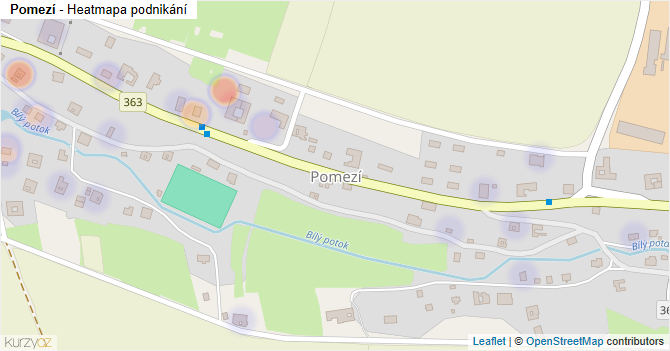 Pomezí - mapa podnikání